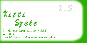 kitti szele business card